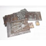 Leeds Co-op printers plate, copper photo edged newspaper illustration printing blocks relating to