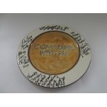 Crissy Rock Collection - Come Dine With Me TV Show cast circular pottery plate, signed by Margi