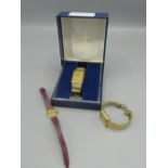 Seiko Quartz gold plated wristwatch on gold plated bracelet movement ref 7430 case ref 5560 serial