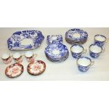 Royal Crown Derby Mikado pattern teaware - sandwich plate, six D15.5cm plates, six saucers, four