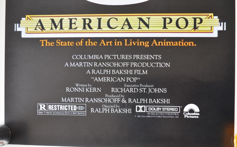 Original US release vertical format card stock insert poster for the animated movie "American - Image 3 of 7