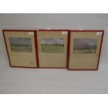 Linel Edwards set of three colour prints, The York And Ainstey, The Cottesmore and Fernies W22.5cm x