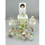 7 Beswick Beatrice Potter figures/ Mrs Tiggy Winkle, Tabitha Twitchit, Mrs Moppet, Cousin Ribby, Tom
