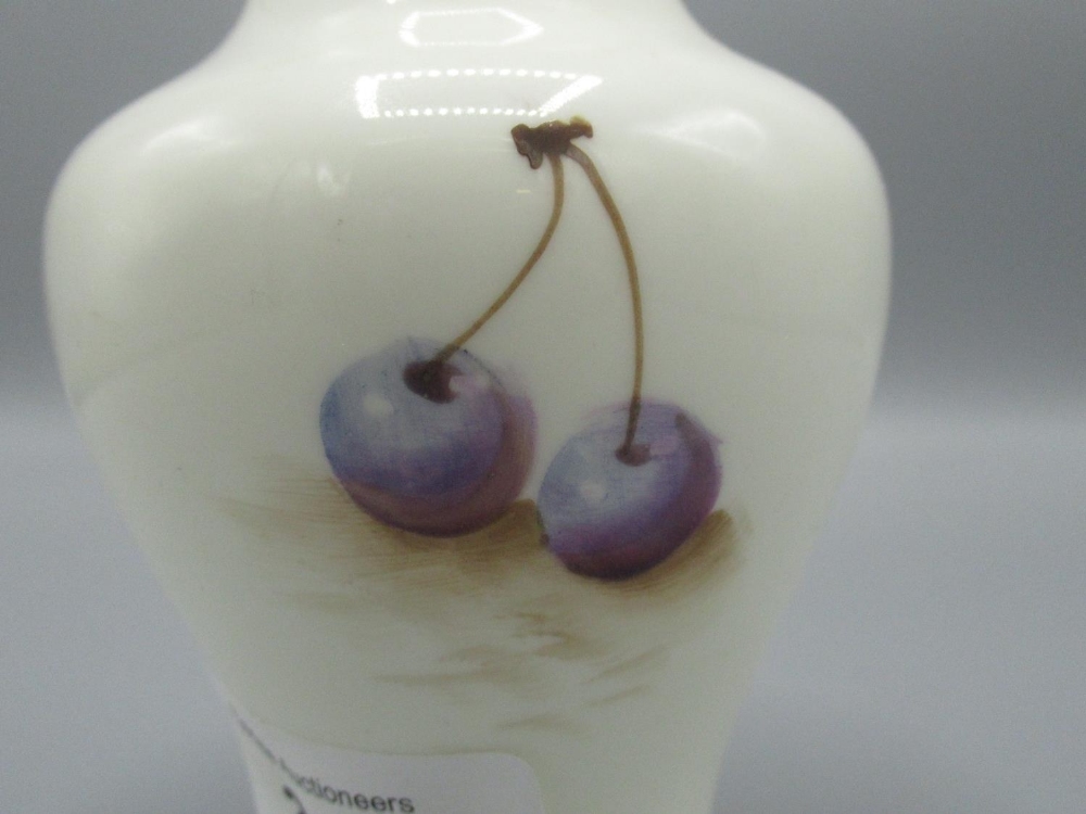 Anthea Turner Collection - Royal Worcester baluster shaped vase painted with fruit by H. Henry and - Image 5 of 8