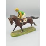 Frazer Hines Collection - Border Fine Arts sculpture, modelled as a racing horse and jockey, limited