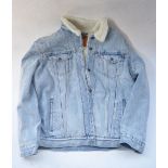 WITHDRAWN - Levi Strauss fleece lined denim jacket, size XXL, excellent barely worn condition