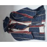 Ethnic wool hooded jumper (no size, estimate XL), Levi's denim jacket (no size, estimate L), a