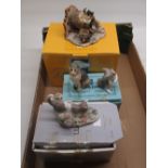 Lladro figure of a cat and mouse No5236, Lladro kitty cat confrontation No1442 ( both with