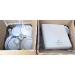 Comprehensive Rosenthal or Thomas china mixed gold rim porcelain dinner and tea ware, (2 boxes)