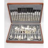 Copula Ludlam EPNS cased canteen of cutlery, 8 place settings