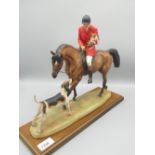 Cotswold Studio Arts Figure Group, "Hitching A Ride", on wood plinth, H approx. 31cm