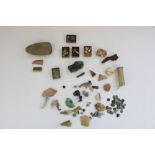 Selection of Cypriot Greco-Roman pottery shards, tile pieces, glass shards, coins and earlier
