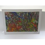 Crissy Rock Collection - Crissy Rock (British Contemporary); Abstract study in colours, oil on