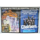 Two quad movie posters: double release sheet for GTO films The Wanderers and The Choirboys and a