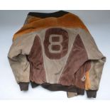 Ortov modern leather and suede 8 Ball jacket, size XL, excellent little worn condition (please