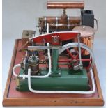 Large Stuart Models detailed steam powered beam engine, base 49cm x 43cm, height with smoke stack in