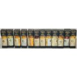 Collection of Signatory Vintage Scotch Malt Whisky limited edition miniatures, c1975-1985, all boxed