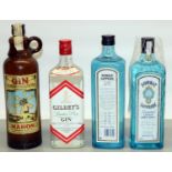 Two Bombay Sapphire Imported London Dry Gin. 47%vol 100cl. Gilby's Imported London Dry Gin, 47.5%