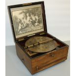 Victorian man verlang fur dieses note no. 48 walnut cased Symphonion disc music box, paper label
