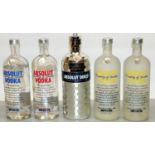 Absolut Vodka Disco Ltd.ed Giftpack, in mirrored case, two Absolut Citron and two others, all 40%vol