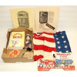 Collection of Americana, including an enamel license plate sign 'Harold's Club or Bust, Reno,