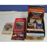 Box of books covering WWI, WWII and Winston Churchill (14)