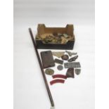 Simon Gregson Collection - R.A.F. swagger stick, Lee Enfield cleaning kit (a/f), collection of