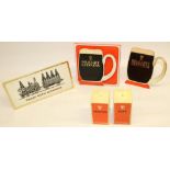 Group of Guinness advertising items c1970s, including plastic salt and pepper pots H13cm, and