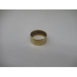 9ct yellow gold plain band ring, stamped 375, size X1/2, 7.0g