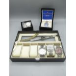 Gianni Sabatini quartz chronograph wristwatch with date in original box, Shivas LCD quartz melody