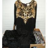 My Fashion silk black bead work ladies evening gown and a selection of other black evening gowns,