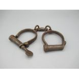 Simon Gregson Collection - pair of C19th/Early C20th handcuffs