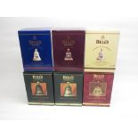 Bells Extra Special Old Scotch Whisky Christmas decanters 1994, 1995, 1996, 2001 & 2002 and a