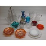 Large collection of C19th and C20th glassware inc. jugs, vases, lamp shades, bowls, etc. (qty. in