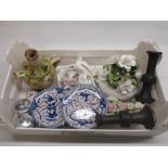 Selection of decorative ceramics incl. Italian maiolica jug, Deruta maiolica dishes, studio