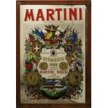 C20th Martini advertising mirror W54.5cm X H79.5cm