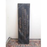 Emmerdale - The Emmerdale Air Disaster Memorial Plaque signed by 5 members of the cast, 107cm x 30.