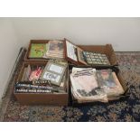 Collection of books and magazines relating to films, sports, etc., reprinted newspapers, ephemera,