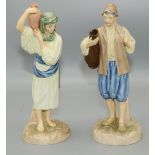 Two Royal Worcester The Hadley Collection 'Eastern Watercarrier' figures, H21cm (2)