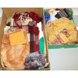 Vintage silk handkerchiefs and head scarves (2boxes)