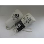Crissy Rock Collection - Green Hill boxing glove and an Adidas glove signed possibly Amir Khan WBC
