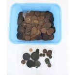 Tub of GB copper coinage incl. Cartwheel pennies and other early content (qty)