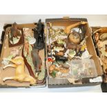 Large collection of horse figures incl. Breyer, Border Fine Arts, North Light, Wade, brassware,