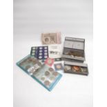 Collection of GB and international coinage inc. a Reichsbanknote for 100000 Marks