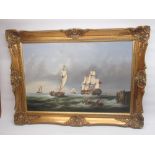 Bernard Page (British C20th), a selection of six oil on canvas paintings, including Nautical