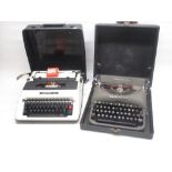 Silver Reed 500 typewriter and a Remington Rand typewriter (2)