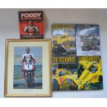 Signed Carl Fogarty "Foggy The Championship Years" hardback biography and signed print by the
