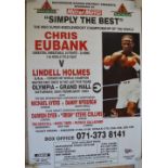 Six original boxing promotional posters to include Chris Eubank vs Lindell Holmes 1993 (154.