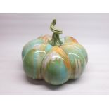 Laurence Llewelyn-Bowen Collection - Kate Malone (20th Century) pottery pumpkin, H31.5cm W39cm