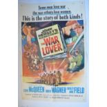 Original film poster for The War Lover (1962), Steve McQueen, Robert Wagner. 68cm x105cm. Good